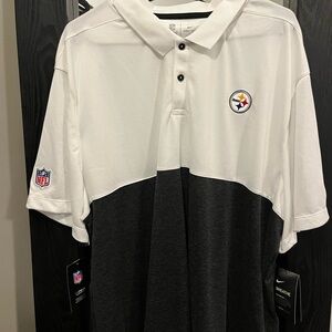 Steelers on field polo